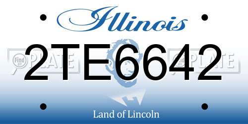 2TE6642 Illinois License Plate