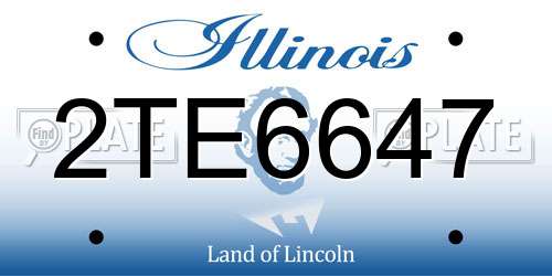 2TE6647 Illinois License Plate