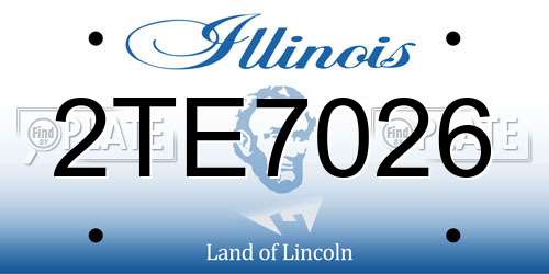 2TE7026 Illinois License Plate