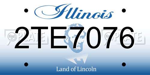2TE7076 Illinois License Plate