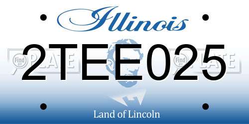 2TEE025 Illinois License Plate