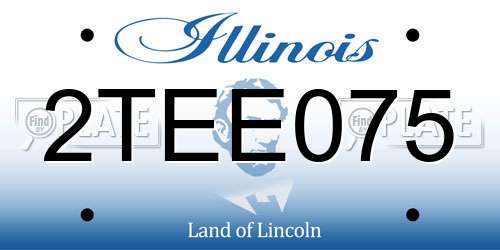 2TEE075 Illinois License Plate