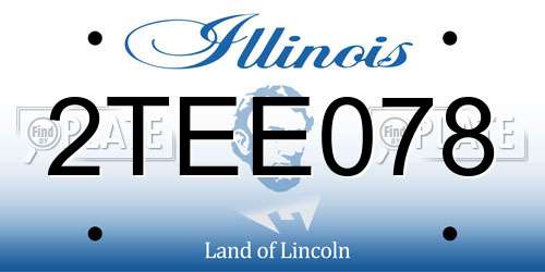 2TEE078 Illinois License Plate