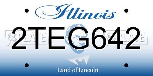 2TEG642 Illinois License Plate