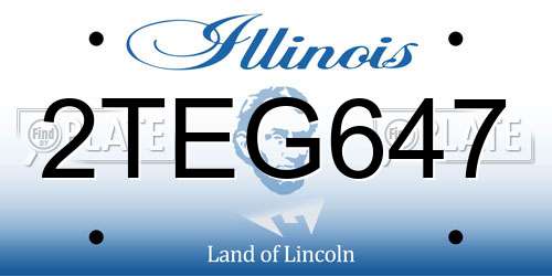 2TEG647 Illinois License Plate