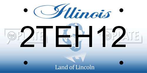 2TEH12 Illinois License Plate