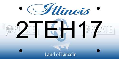 2TEH17 Illinois License Plate