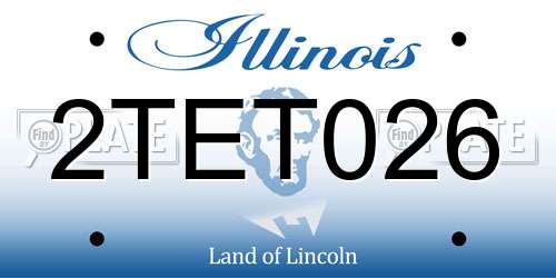 2TET026 Illinois License Plate