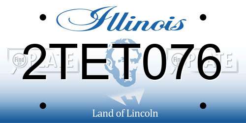 2TET076 Illinois License Plate