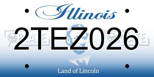 2TEZ026 Illinois License Plate