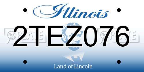 2TEZ076 Illinois License Plate