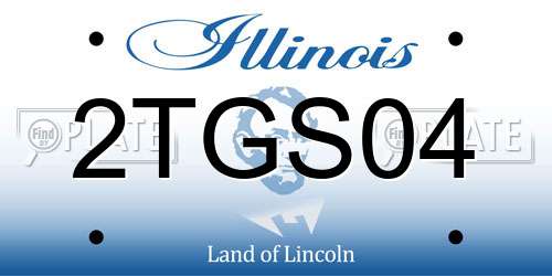 2TGS04 Illinois License Plate