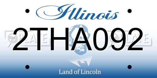 2THA092 Illinois License Plate
