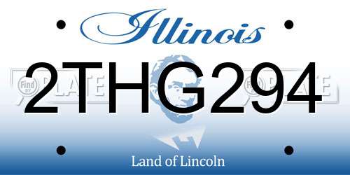 2THG294 Illinois License Plate