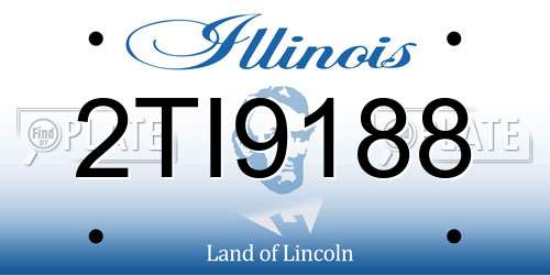 2TI9188 Illinois License Plate