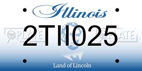 2TII025 Illinois License Plate