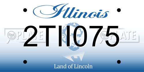 2TII075 Illinois License Plate