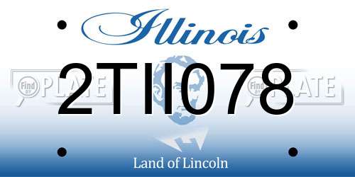 2TII078 Illinois License Plate