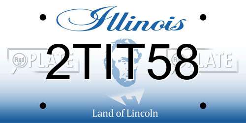 2TIT58 Illinois License Plate