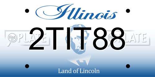2TIT88 Illinois License Plate