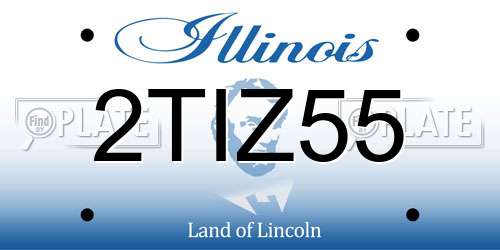 2TIZ55 Illinois License Plate