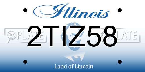 2TIZ58 Illinois License Plate