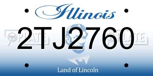2TJ2760 Illinois License Plate
