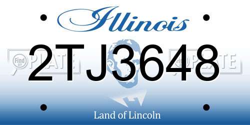 2TJ3648 Illinois License Plate