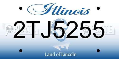 2TJ5255 Illinois License Plate