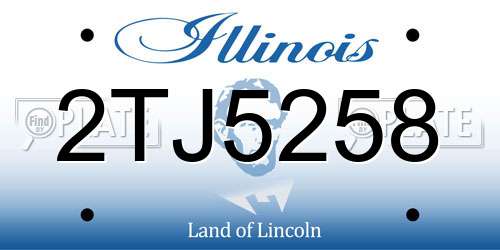 2TJ5258 Illinois License Plate