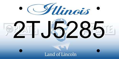 2TJ5285 Illinois License Plate