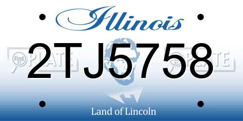 2TJ5758 Illinois License Plate