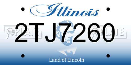 2TJ7260 Illinois License Plate