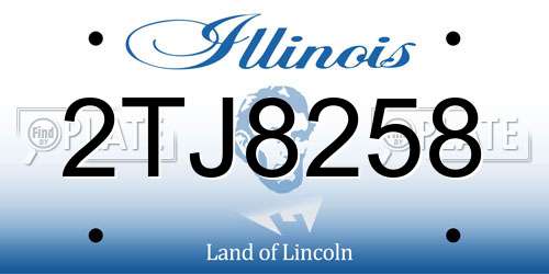 2TJ8258 Illinois License Plate