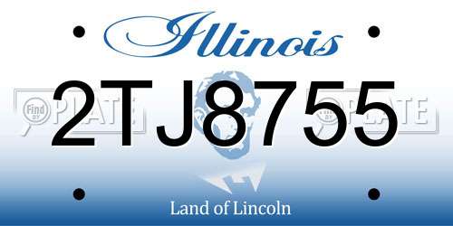 2TJ8755 Illinois License Plate