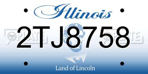 2TJ8758 Illinois License Plate