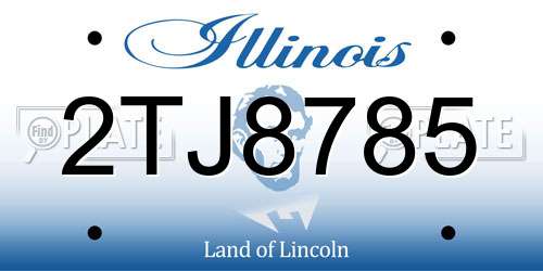 2TJ8785 Illinois License Plate