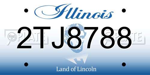 2TJ8788 Illinois License Plate