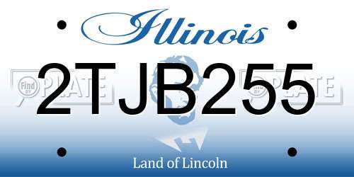 2TJB255 Illinois License Plate