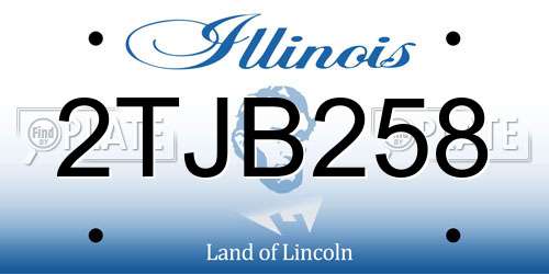 2TJB258 Illinois License Plate