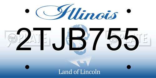 2TJB755 Illinois License Plate