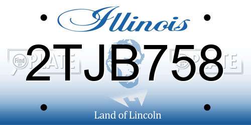 2TJB758 Illinois License Plate