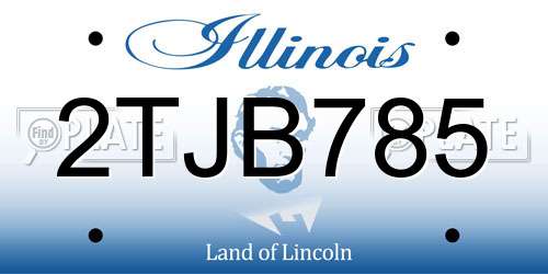 2TJB785 Illinois License Plate
