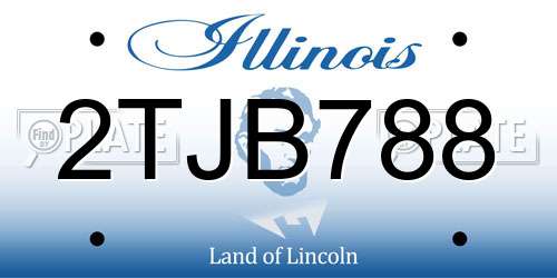 2TJB788 Illinois License Plate