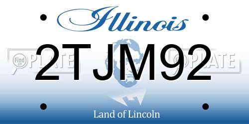 2TJM92 Illinois License Plate