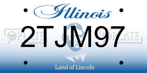 2TJM97 Illinois License Plate
