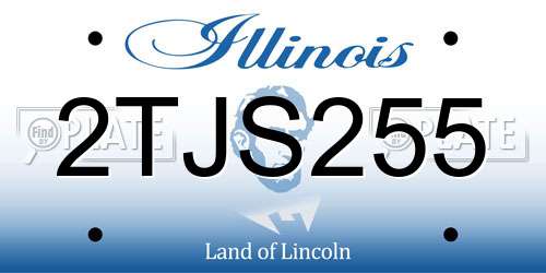 2TJS255 Illinois License Plate