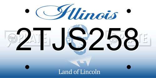 2TJS258 Illinois License Plate