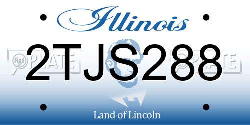 2TJS288 Illinois License Plate