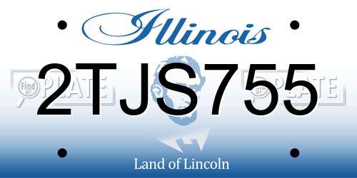 2TJS755 Illinois License Plate